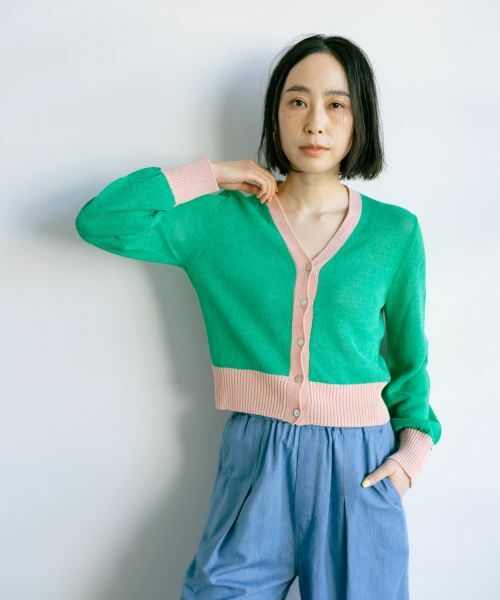 NEMIKA / ネミカ カーディガン・ボレロ | 配色リブカーディガン【NEMIKA】 | 詳細1