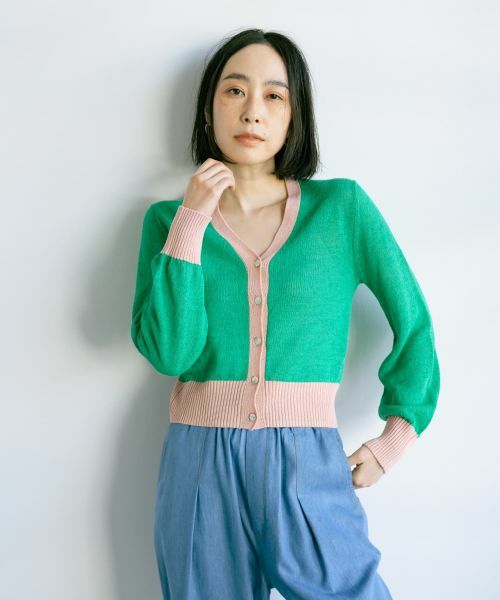 NEMIKA / ネミカ カーディガン・ボレロ | 配色リブカーディガン【NEMIKA】 | 詳細2
