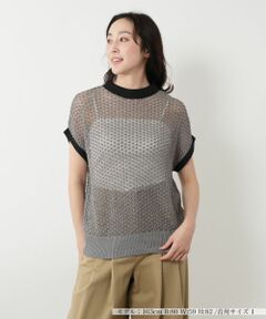 NEMIKA / ネミカ ニット・セーター | 配色メッシュニットトップス【NEMIKA】