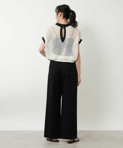 NEMIKA / ネミカ ニット・セーター | 配色メッシュニットトップス【NEMIKA】 | 詳細3