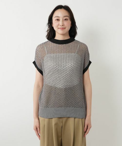 NEMIKA / ネミカ ニット・セーター | 配色メッシュニットトップス【NEMIKA】 | 詳細7