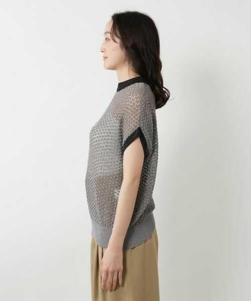 NEMIKA / ネミカ ニット・セーター | 配色メッシュニットトップス【NEMIKA】 | 詳細8