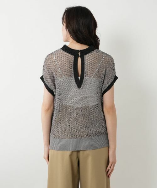 NEMIKA / ネミカ ニット・セーター | 配色メッシュニットトップス【NEMIKA】 | 詳細9