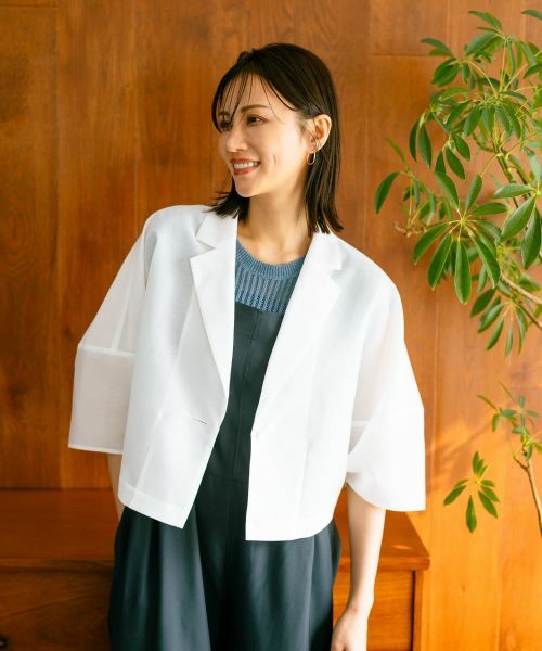 NEMIKA / ネミカ テーラードジャケット | シアーショートジャケット【NEMIKA】 | 詳細7