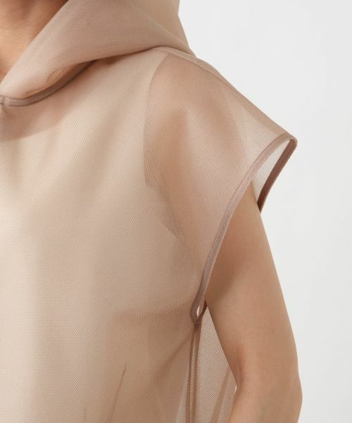 NEMIKA / ネミカ テーラードジャケット | シアーフードジップベスト【NEMIKA】 | 詳細12