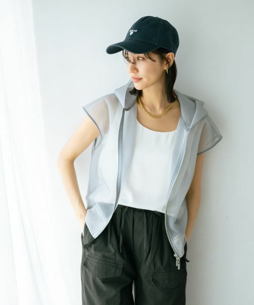 NEMIKA / ネミカ テーラードジャケット | シアーフードジップベスト【NEMIKA】 | 詳細16