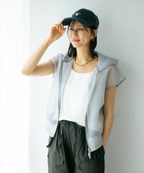 NEMIKA / ネミカ テーラードジャケット | シアーフードジップベスト【NEMIKA】 | 詳細17