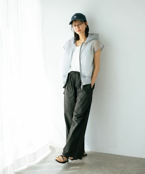 NEMIKA / ネミカ テーラードジャケット | シアーフードジップベスト【NEMIKA】 | 詳細18