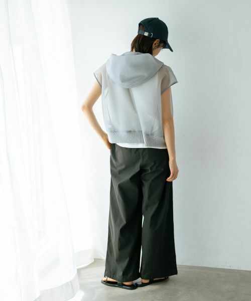 NEMIKA / ネミカ テーラードジャケット | シアーフードジップベスト【NEMIKA】 | 詳細21