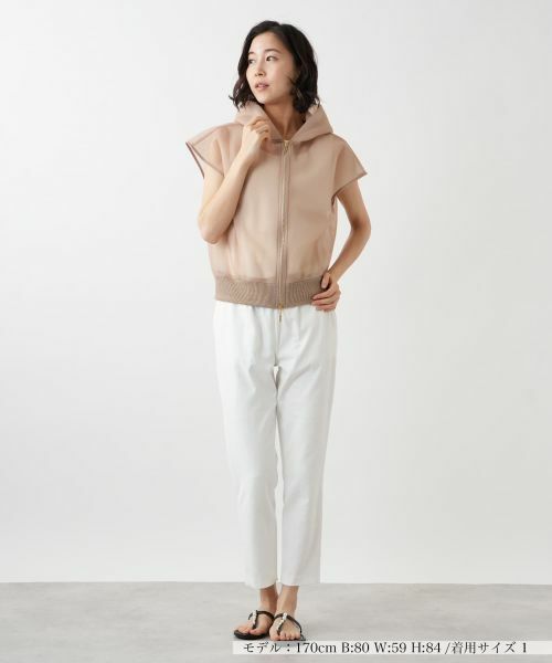 NEMIKA / ネミカ テーラードジャケット | シアーフードジップベスト【NEMIKA】 | 詳細4