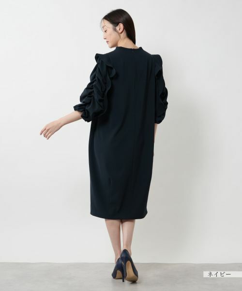 NEMIKA / ネミカ ドレス | 【セレモニー】スリーブデザインコクーンワンピース【NEMIKA】 | 詳細3