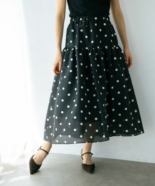 NEMIKA / ネミカ ミニ・ひざ丈スカート | ドットフレアスカート【NEMIKA】 | 詳細1