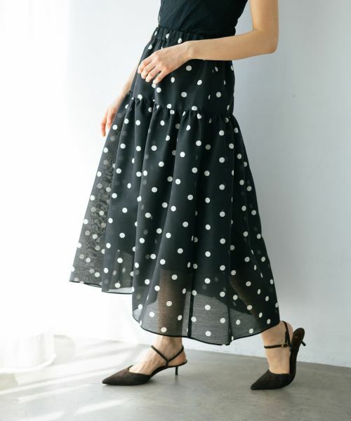 NEMIKA / ネミカ ミニ・ひざ丈スカート | ドットフレアスカート【NEMIKA】 | 詳細2