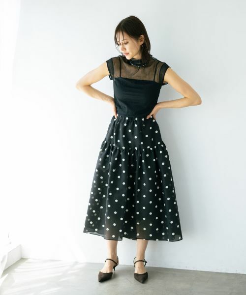 NEMIKA / ネミカ ミニ・ひざ丈スカート | ドットフレアスカート【NEMIKA】 | 詳細3