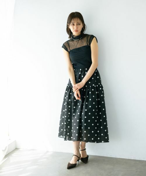 NEMIKA / ネミカ ミニ・ひざ丈スカート | ドットフレアスカート【NEMIKA】 | 詳細4