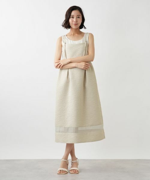 NEMIKA / ネミカ ロング・マキシ丈ワンピース | シアー切替キャミワンピース【NEMIKA】 | 詳細1