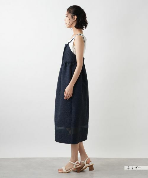 NEMIKA / ネミカ ロング・マキシ丈ワンピース | シアー切替キャミワンピース【NEMIKA】 | 詳細8