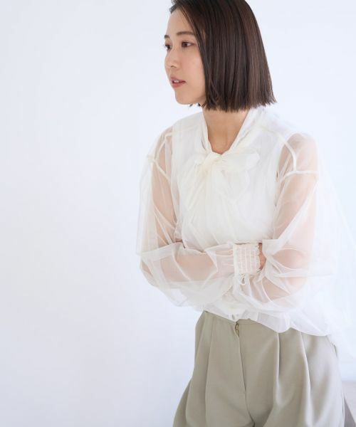 NEMIKA / ネミカ シャツ・ブラウス | シアーボウタイブラウス【NEMIKA】 | 詳細4