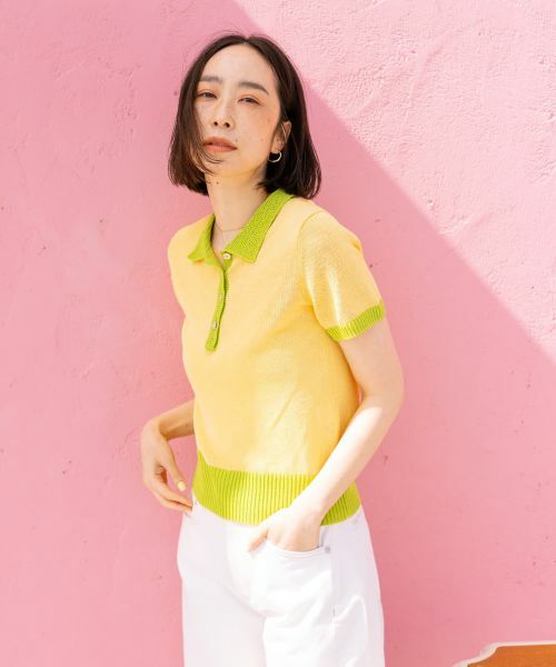 NEMIKA / ネミカ ニット・セーター | 配色ポロニット【NEMIKA】 | 詳細1