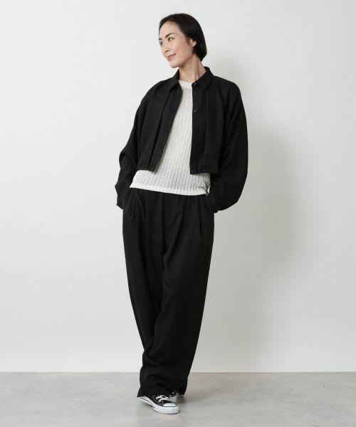 NEMIKA / ネミカ その他パンツ | タックワイドパンツ【PASSIONE】 | 詳細1