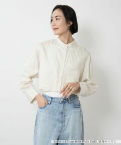 NEMIKA / ネミカ シャツ・ブラウス | ストライプバンドカラーシャツ【PASSIONE】