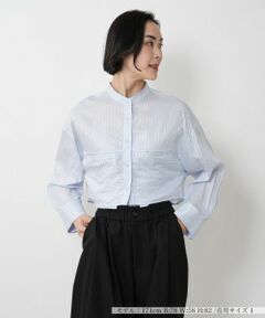 NEMIKA / ネミカ シャツ・ブラウス | ストライプバンドカラーシャツ【PASSIONE】