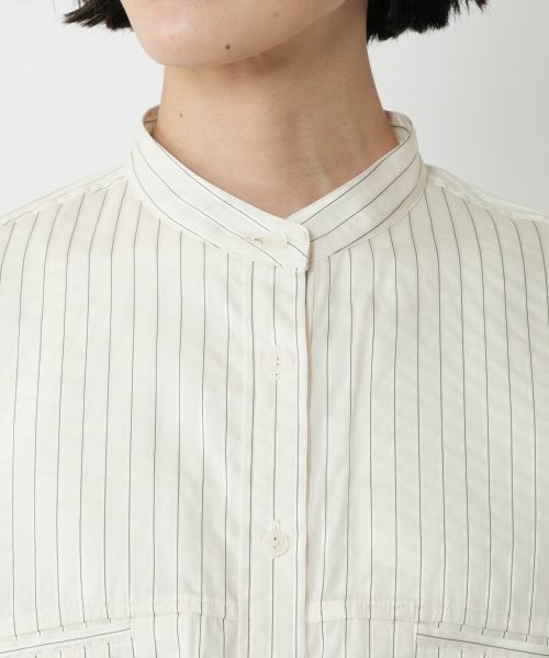 NEMIKA / ネミカ シャツ・ブラウス | ストライプバンドカラーシャツ【PASSIONE】 | 詳細11