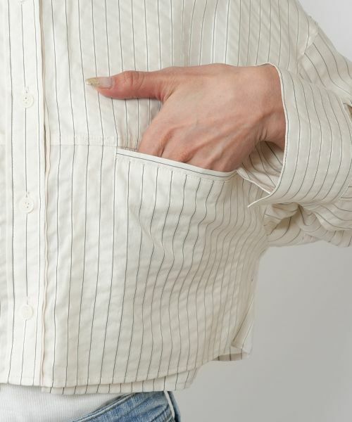 NEMIKA / ネミカ シャツ・ブラウス | ストライプバンドカラーシャツ【PASSIONE】 | 詳細15