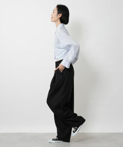 NEMIKA / ネミカ シャツ・ブラウス | ストライプバンドカラーシャツ【PASSIONE】 | 詳細2