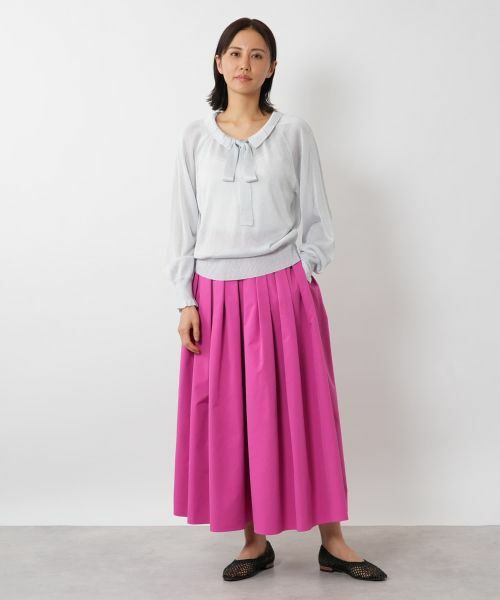 NEMIKA / ネミカ ミニ・ひざ丈スカート | タックフレアスカート【PASSIONE】 | 詳細1