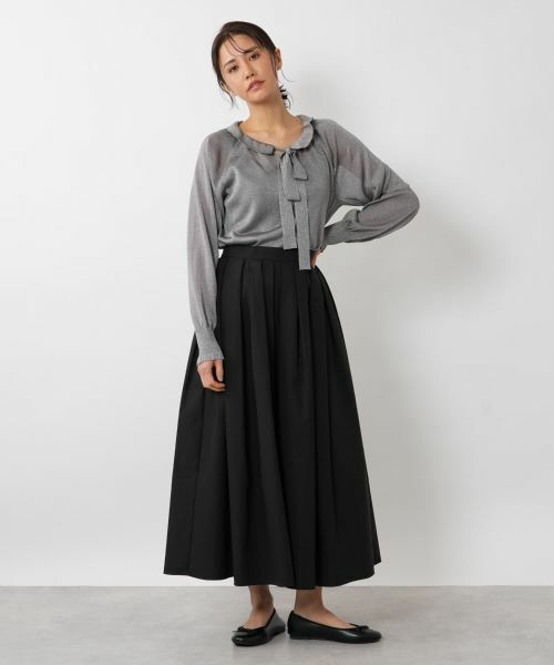 NEMIKA / ネミカ ミニ・ひざ丈スカート | タックフレアスカート【PASSIONE】 | 詳細4