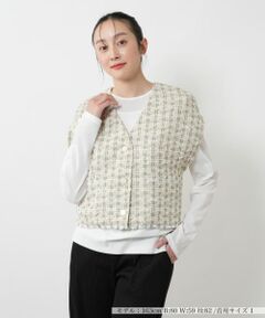 NEMIKA / ネミカ テーラードジャケット | ラメツイードベスト【PASSIONE】