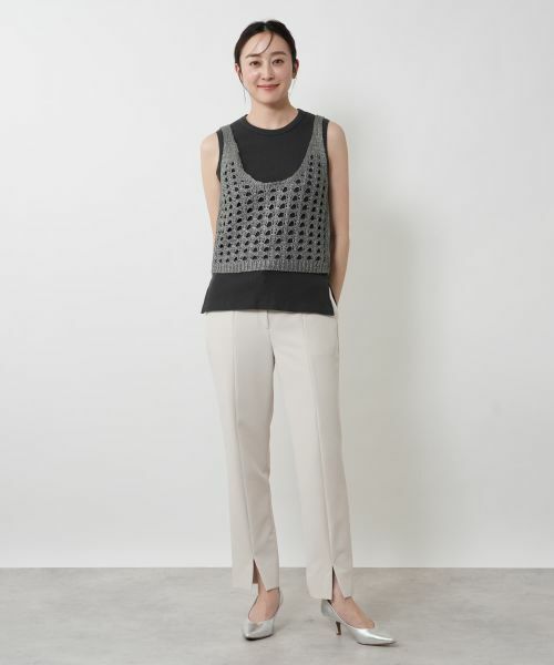 NEMIKA / ネミカ テーラードジャケット | クロシェ編みニットベスト【PASSIONE】 | 詳細1