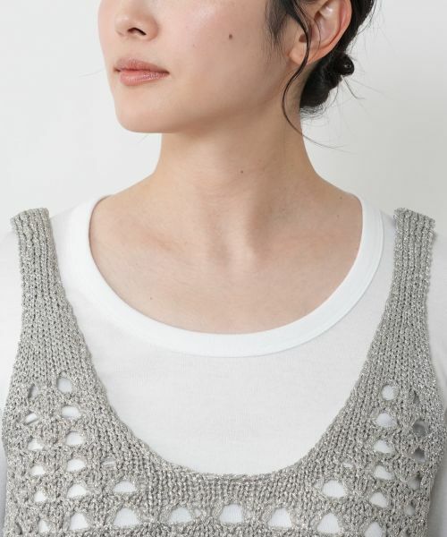 NEMIKA / ネミカ テーラードジャケット | クロシェ編みニットベスト【PASSIONE】 | 詳細10