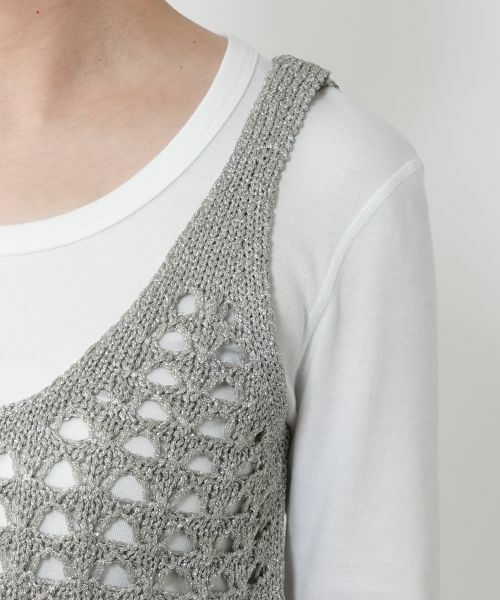NEMIKA / ネミカ テーラードジャケット | クロシェ編みニットベスト【PASSIONE】 | 詳細12