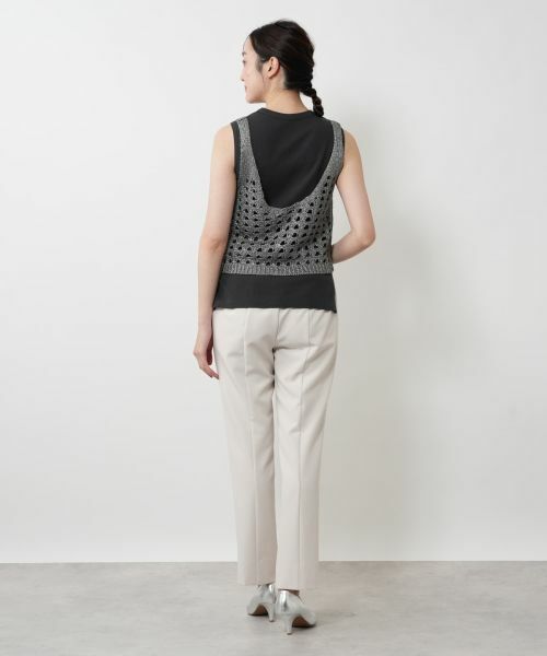 NEMIKA / ネミカ テーラードジャケット | クロシェ編みニットベスト【PASSIONE】 | 詳細3