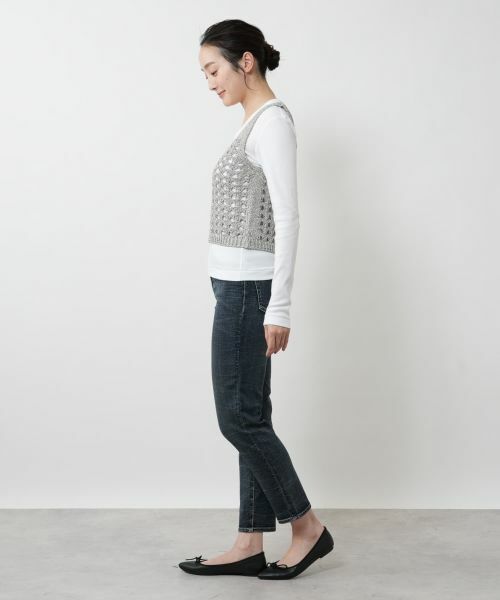 NEMIKA / ネミカ テーラードジャケット | クロシェ編みニットベスト【PASSIONE】 | 詳細5