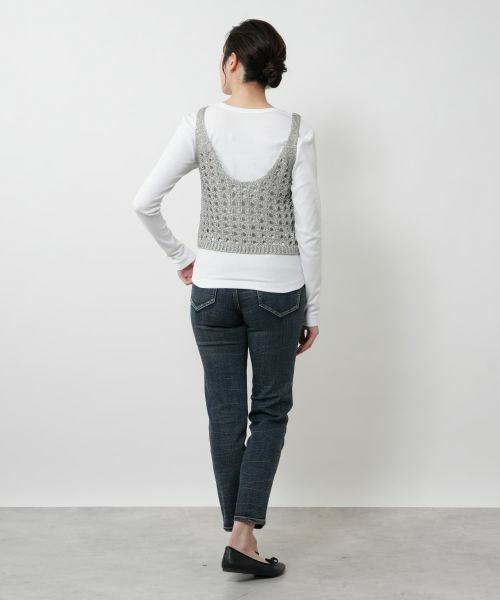 NEMIKA / ネミカ テーラードジャケット | クロシェ編みニットベスト【PASSIONE】 | 詳細6
