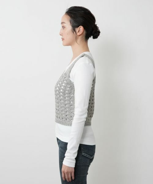 NEMIKA / ネミカ テーラードジャケット | クロシェ編みニットベスト【PASSIONE】 | 詳細8