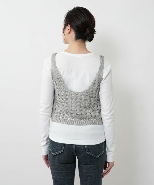 NEMIKA / ネミカ テーラードジャケット | クロシェ編みニットベスト【PASSIONE】 | 詳細9