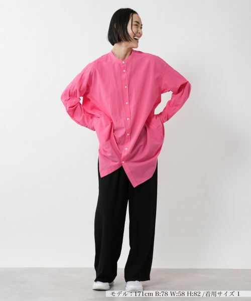 NEMIKA / ネミカ シャツ・ブラウス | バンドカラーシャツ【PASSIONE】 | 詳細7