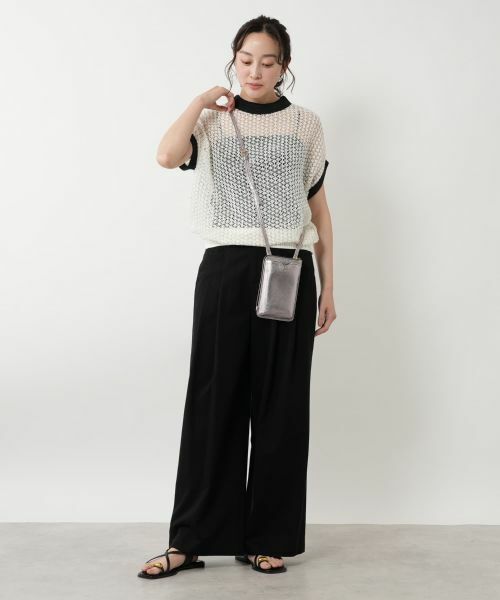 NEMIKA / ネミカ メッセンジャーバッグ・ウエストポーチ | メタリックレザースマートフォンポシェット【VIOLAd’ORO】 | 詳細5