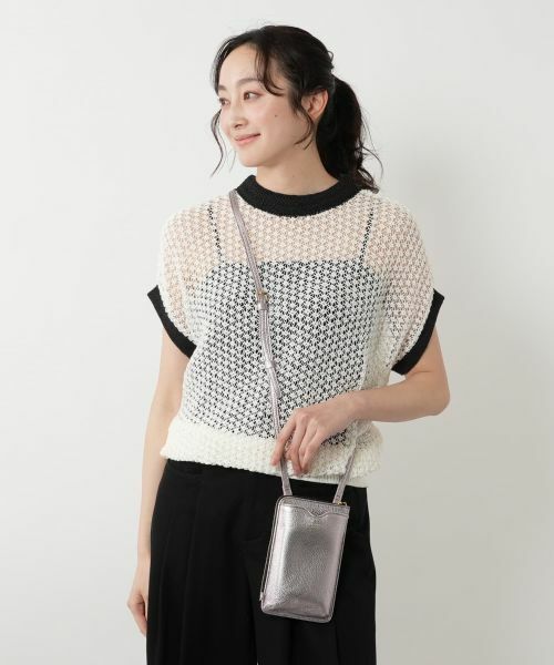 NEMIKA / ネミカ メッセンジャーバッグ・ウエストポーチ | メタリックレザースマートフォンポシェット【VIOLAd’ORO】 | 詳細6