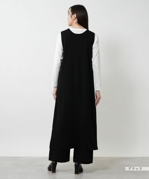 NEMIKA / ネミカ ロング・マキシ丈ワンピース | Vネックジャンパースカート【PUPULA】 | 詳細15