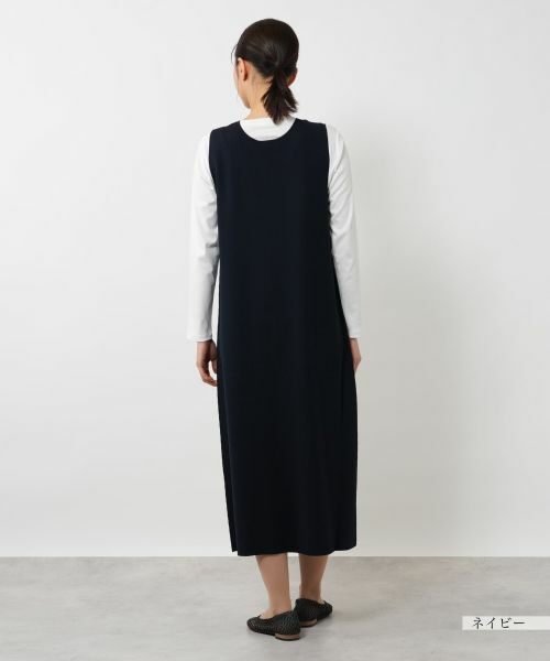 NEMIKA / ネミカ ロング・マキシ丈ワンピース | Vネックジャンパースカート【PUPULA】 | 詳細3