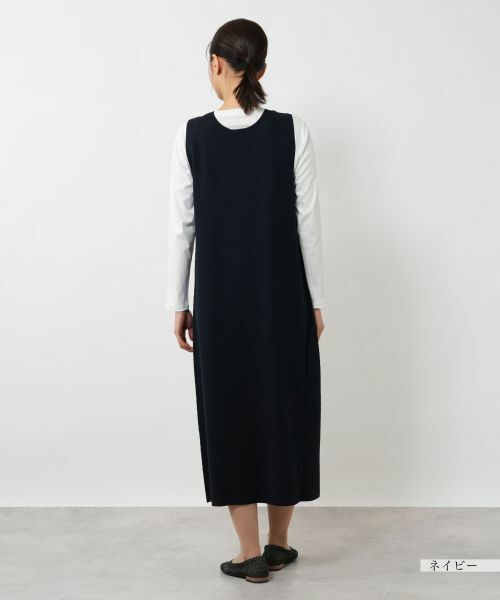 NEMIKA / ネミカ ロング・マキシ丈ワンピース | Vネックジャンパースカート【PUPULA】 | 詳細6