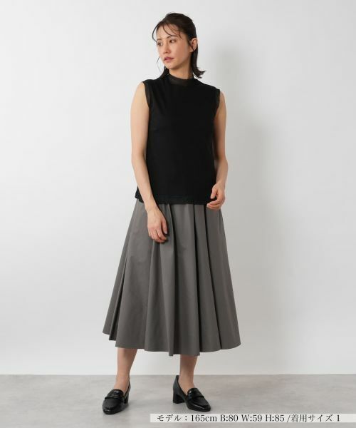 NEMIKA / ネミカ カットソー | シアートリムノースリーブトップス【PUPULA】 | 詳細10