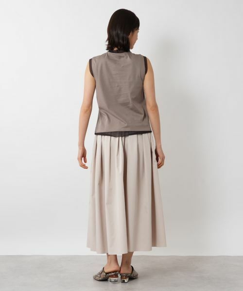 NEMIKA / ネミカ カットソー | シアートリムノースリーブトップス【PUPULA】 | 詳細9