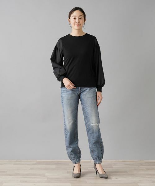 NEMIKA / ネミカ カットソー | 異素材切替デザイントップス【PUPULA】 | 詳細1