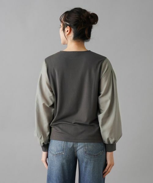 NEMIKA / ネミカ カットソー | 異素材切替デザイントップス【PUPULA】 | 詳細12